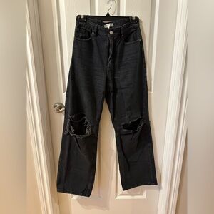 Dynamite Black Boyfriend Ripped Knee Jeans